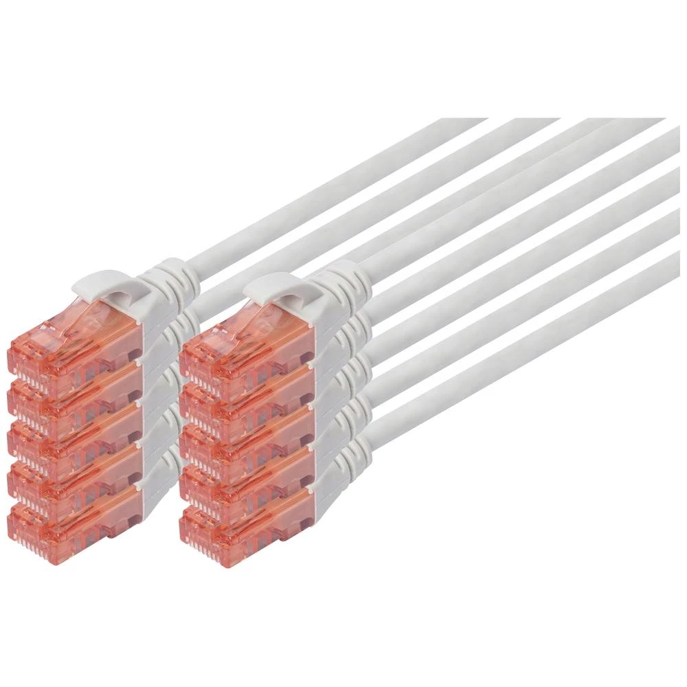 Digitus DK-1617-020-10 RJ45 mrežni kabel, Patch kabel CAT 6 U/UTP 2.00 m siva  1 St. slika