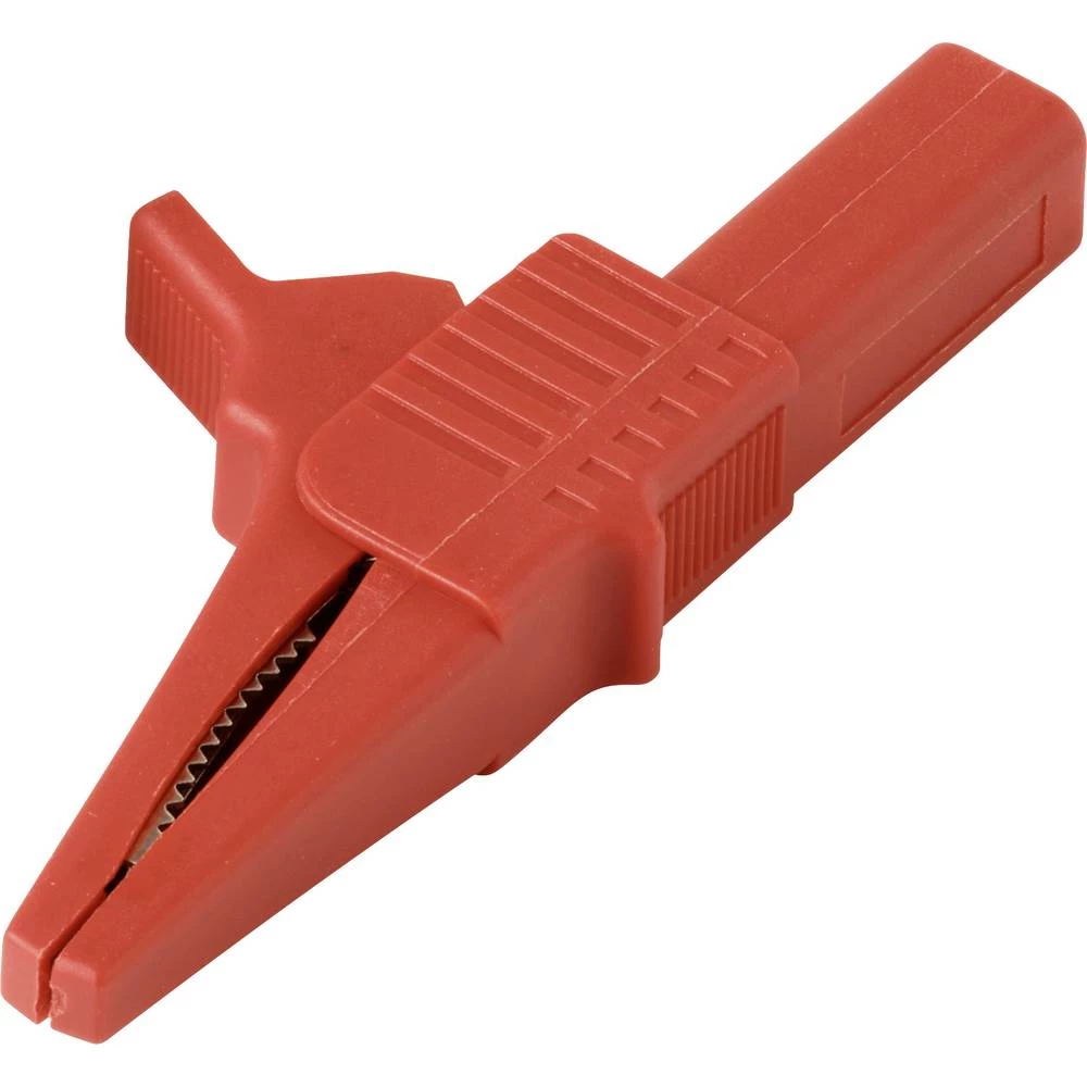 VOLTCRAFT MSK-125 krokodilska stezaljkakratakCAT II 300 V 10 Acrvena slika