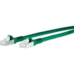 LAN (RJ45) Mreža Priključni kabel CAT 6A S/FTP 0.5 m Zelena Zaštićen s folijom, Pletena zaštita, Sveukupno zaštićen Metz Connect