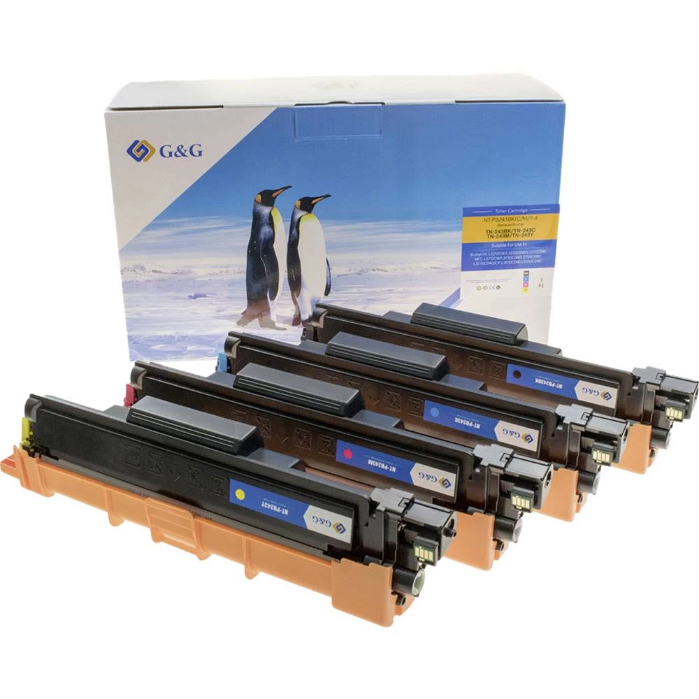 G&G toner zamijenjen Brother TN-243BK, TN-243C, TN-243M, TN-243Y kompatibilan crna, cijan, purpurno crven, žut 1000 Stra slika