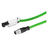 IE Cable 2x2, 1x M12-180 Plug (D-coded), 1x IE FC RJ45 Plug 145, Cat 5e, 5 m Siemens 6XV18715TH50 1 St.