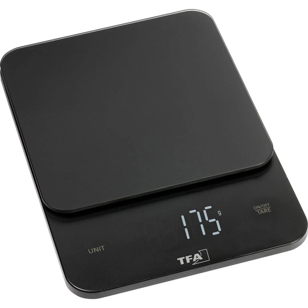 TFA Dostmann BROWNIE digitalna kuhinjska vaga digitalni digitalna Opseg mjerenja (kg)=5000 g crna 130 x 180 x 20 slika