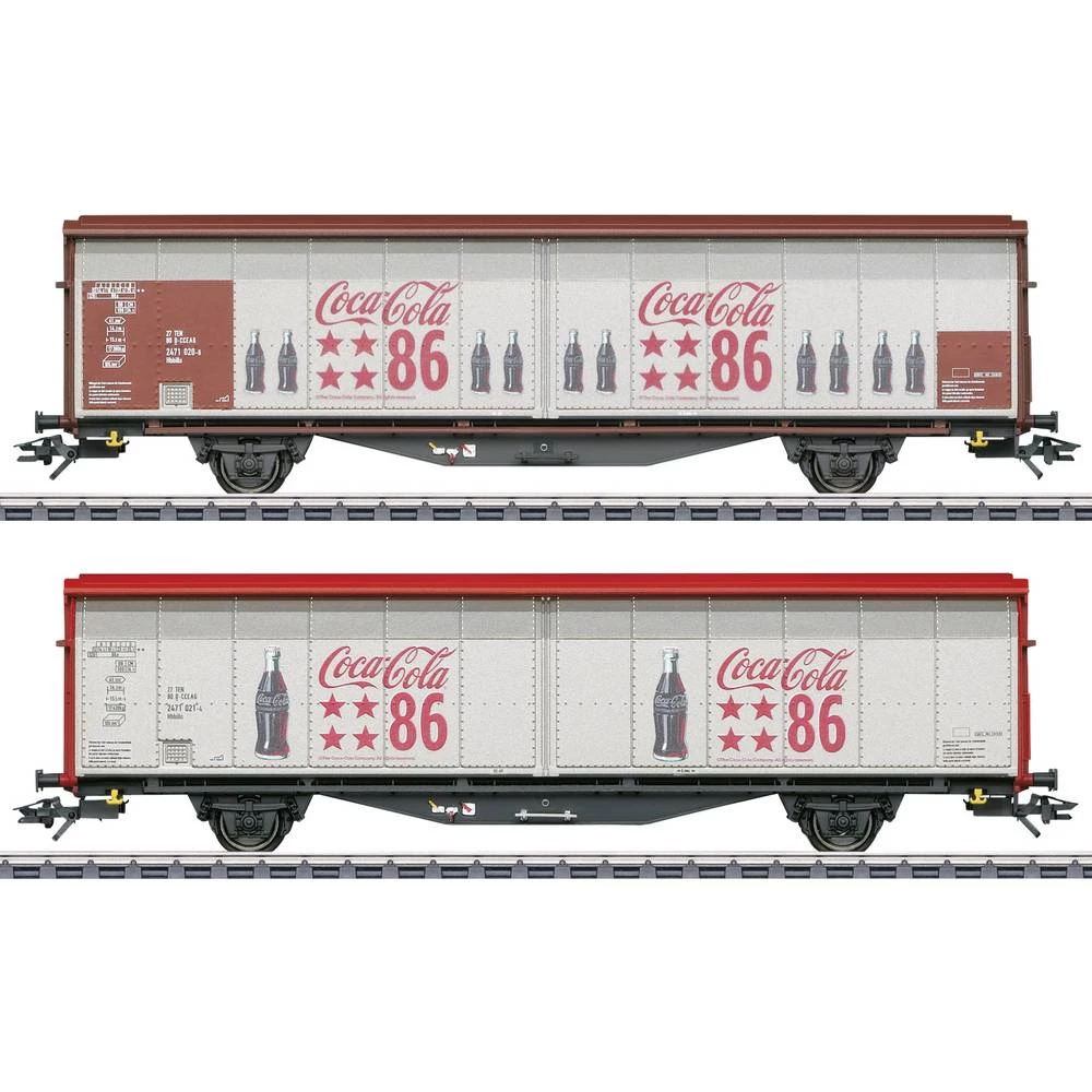 Märklin 048345 H0 set od 2 klizna zidna vagona Hbbils C tvrtke Coca-Cola® slika