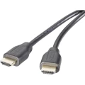 SpeaKa Professional HDMI priključni kabel 1.00 m SP-9021120 audio povratni kanal (arc), pozlaćeni kontakti crna [1x mušk slika