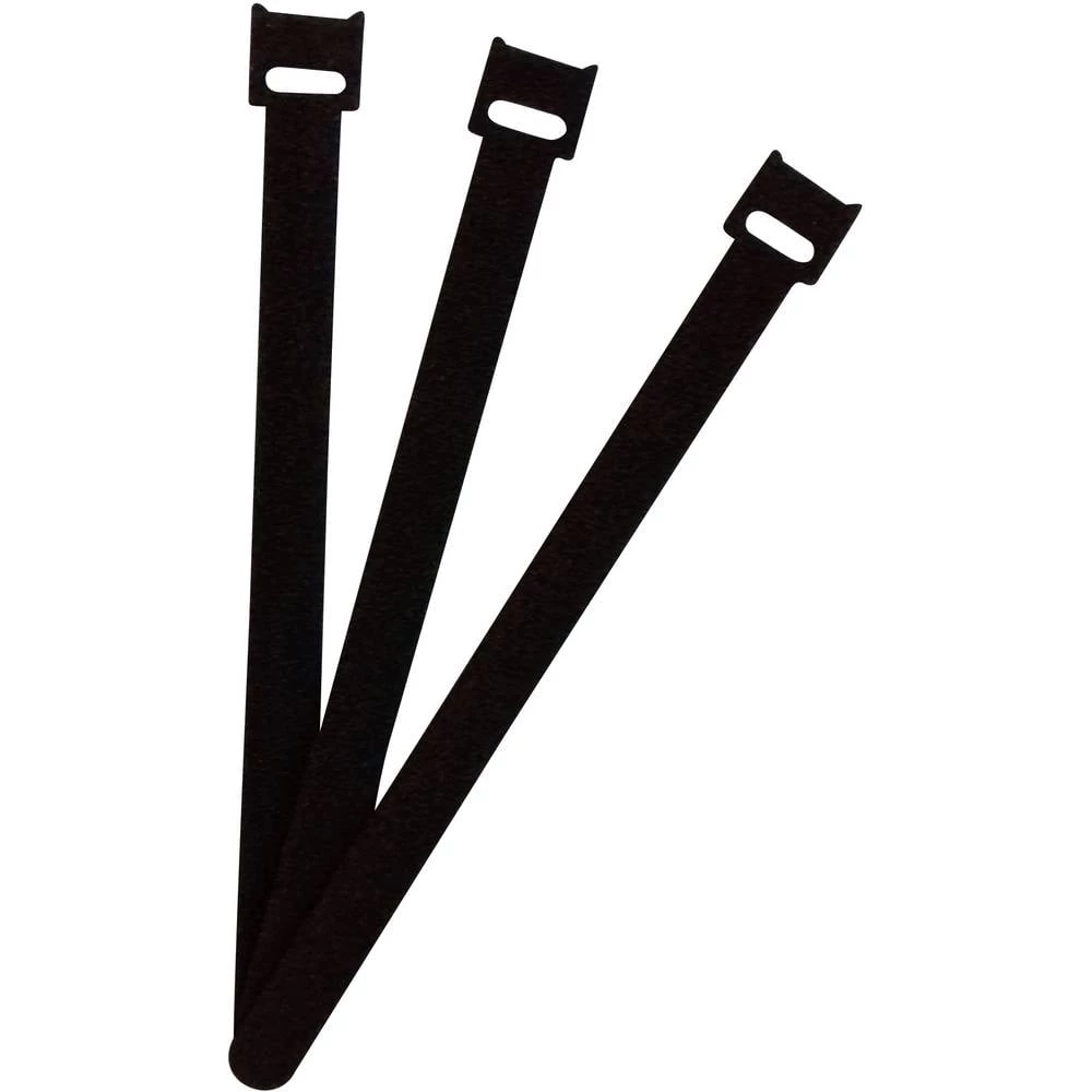 FASTECH® prianjajuća kabelska vezica za povezivanje grip i mekana vunena tkanina (D x Š) 200 mm x 13 mm crna 100 kom. slika