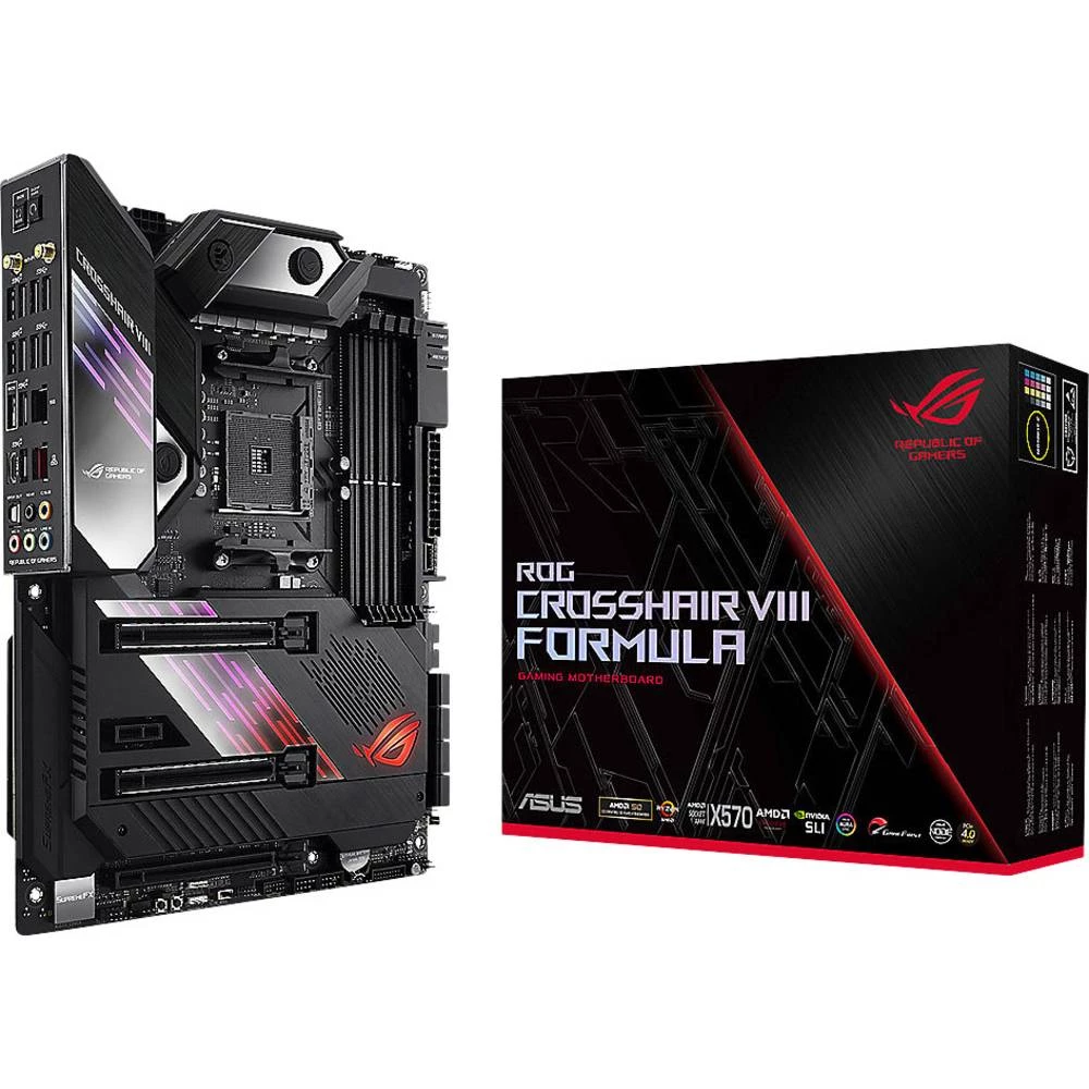 Asus ROG Crosshair VIII Formula matična ploča Baza AMD AM4 Faktor oblika ATX Set čipova matične ploče AMD® X570 slika