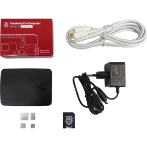 Raspberry Pi® RB-Set-4-4 Raspberry Pi® 4 B 4 GB 4 x 1.5 GHz uklj. napajanje, uklj. noobs os, uklj. HDMI kabel , uklj. kućište, uklj. hladnjak slika