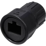 TRU COMPONENTS TC-E13T-MRJ-PRA06 Ravni RJ45 plastični konektor IP67 (navojni) TC-13543624 crna 1 St.