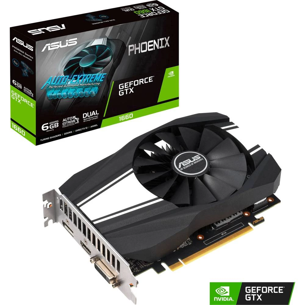 Grafička kartica Asus Nvidia GeForce GTX1660 Phoenix 6 GB GDDR5-RAM PCIe x16 HDMI&trade;, DVI, DisplayPort slika