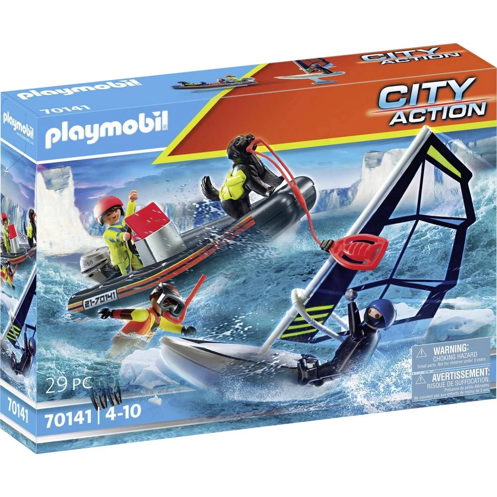 Playmobil® City Action Nevolja na moru: spašavanje polarnog surfera s gumenjakom 70141 slika