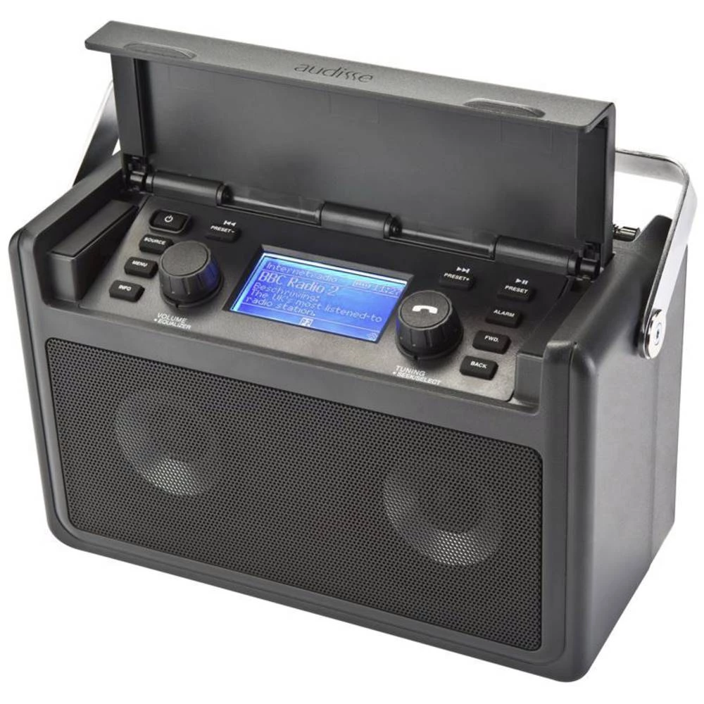 Internet Radio za gradilište audisse Shirudo Bluetooth, DAB+, Internetski radio , USB, AUX, UKW Funkcija punjenja baterije, Funk slika