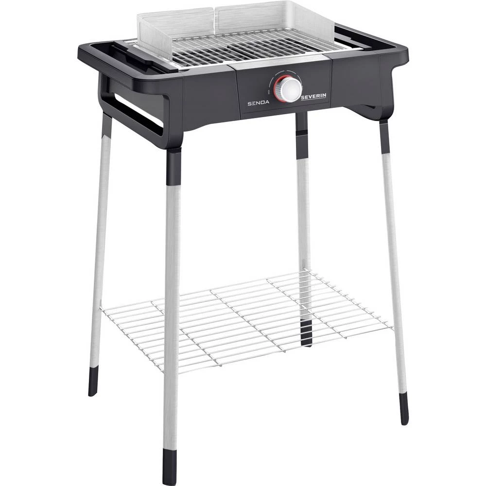 električan električni roštilj Severin Senoa Home S žičana, sa postoljem, s ručnim podešavanjem temperature crna slika