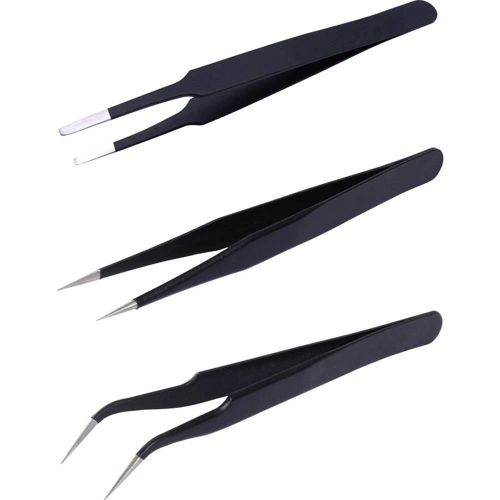 Quadrios 25EC176 ESD pinceta šiljasti, plosnat, srpasti vrh slika