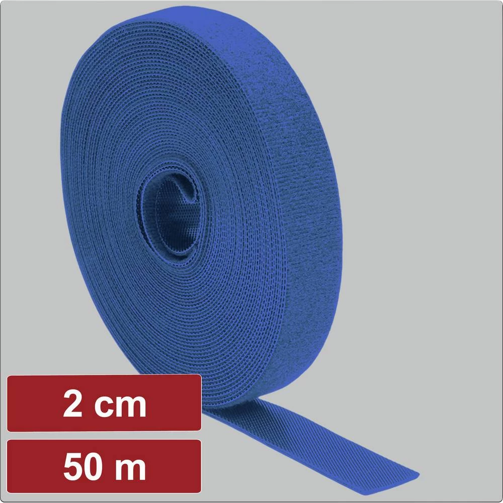 Electronic Garage EG25CA133 prianjajuća traka za povezivanje grip i mekana vunena tkanina (D x Š) 50 m x 2 cm plava boja slika