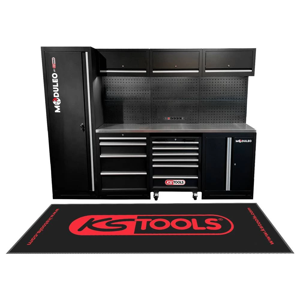 KS Tools 866.6000 Sustav ormara za radionicu, ploča od nehrđajućeg čelika (Š x V x D) 2640 x 1890 x 500 mm slika