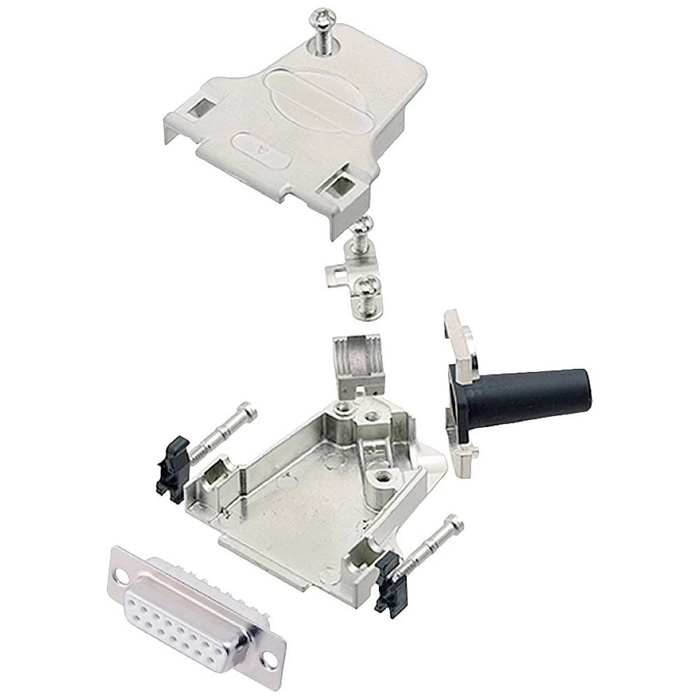 Višestruki ženski konektor D-SUB komplet 45 ° Broj polova: 15 Lemni kup encitech D45ZF15-DBS-W-K 1 ST slika