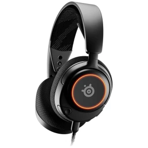 Steelseries Arctis Nova 3 igre Over Ear Headset žičani stereo crna smanjivanje šuma mikrofona slušalice s mikrofonom, kontrola glasnoće, utišavanje mikrofona slika