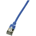 LogiLink CQ9056S RJ45 mrežni kabel, Patch kabel CAT 6a U/FTP 2.00 m plava boja iznimno tanak, vatrostalan, fleksibilan,