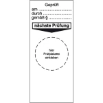 SafetyMarking 30.3661 osnovna značka Geprüft am... durch... bijela samoljepljiva folija (D x Š) 95 mm x 40 mm 4 St.