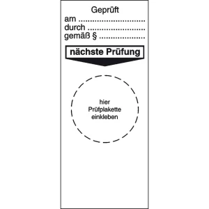 SafetyMarking 30.3661 osnovna značka Geprüft am... durch... bijela samoljepljiva folija (D x Š) 95 mm x 40 mm 4 St. slika