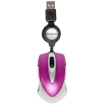 Verbatim Go Mini USB miš Optički S kabelskim kolutom za uvlačenje Ružičasta