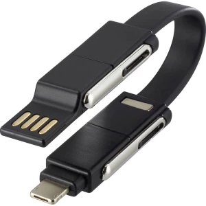 Renkforce adapter protiv petljanja kabla adapter cable [2x muški konektor USB 2.0 tipa a, muški konektor USB-C™ - 2x muš slika