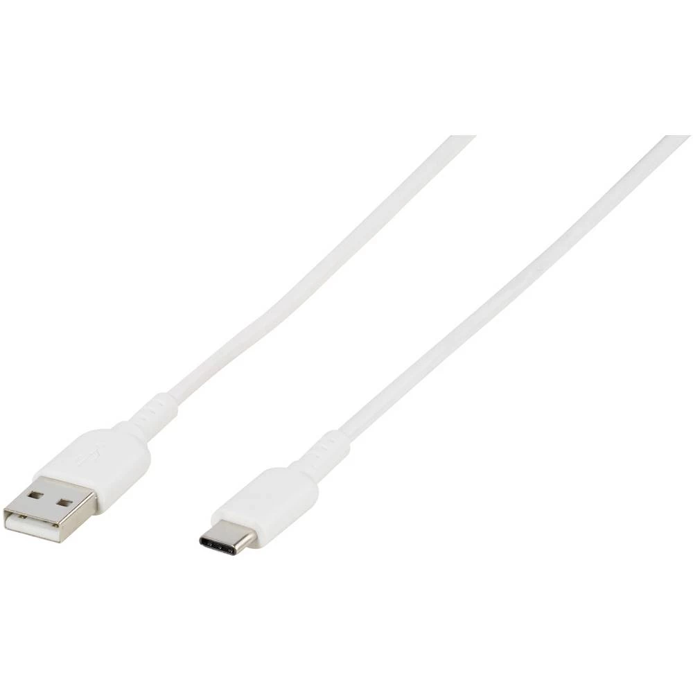 Vivanco USB kabel USB 2.0 USB-C™ utikač, USB-A utikač 1.50 m bijela okrugli slika