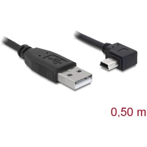 Delock USB kabel USB 2.0 USB-A utikač, USB-Mini-B utikač 50.00 cm crna  82680 slika