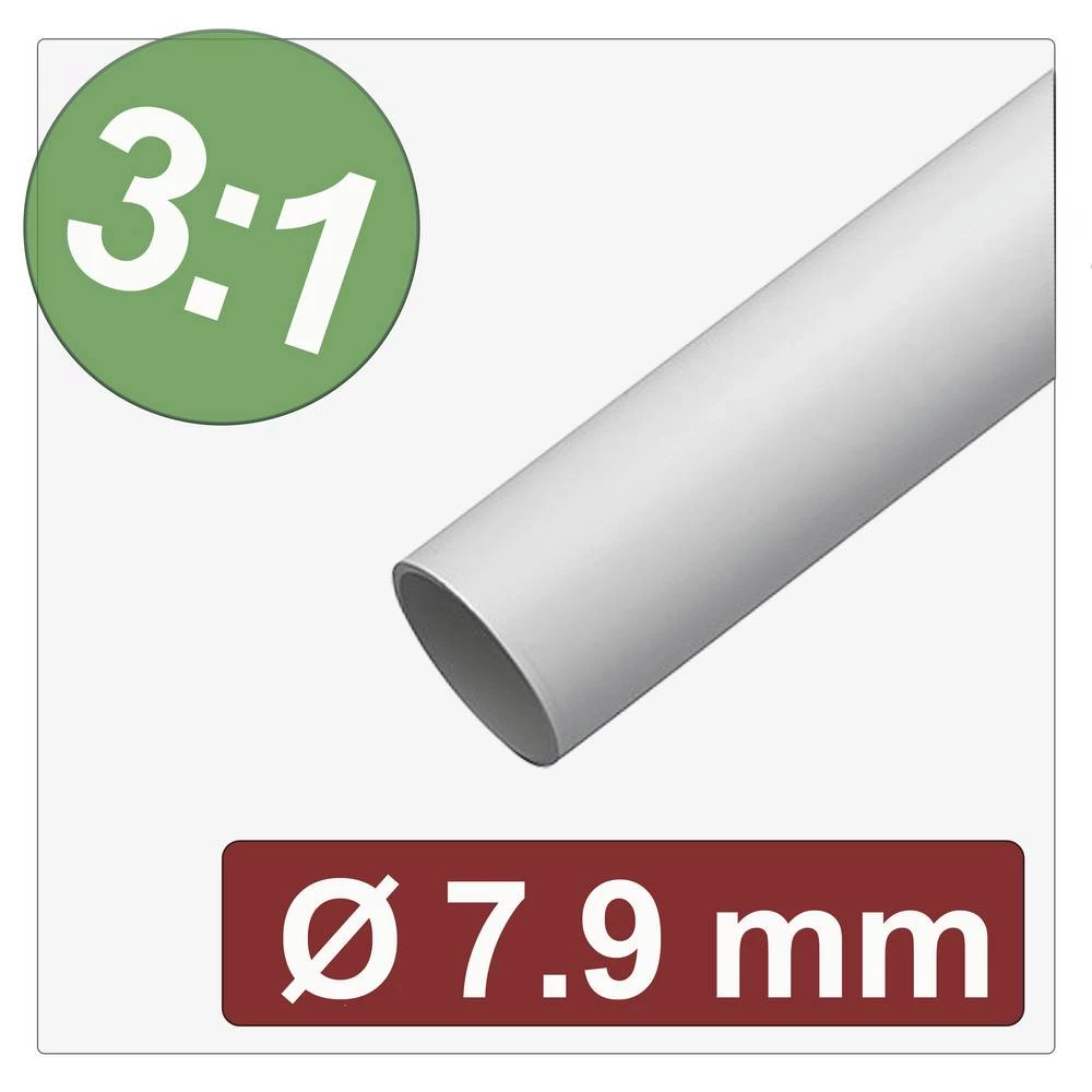 Quadrios 25CA629 skupljajuća cijev s ljepilomi bijela 7.9 mm 2.6 mm Stopa skupljanja:3:1 Roba na metre slika