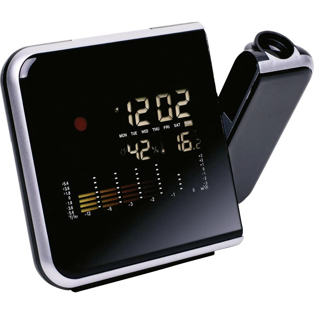 Mebus 40645 kvarcni projekcijski sat, crne boje slika