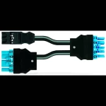 gotovi Y-kabel, Eca, 2 x muški / ženski, 3-pinski + 5-pinski / 5-pinski, kodirati A/I, H05VV-F 3G 2,5 mm², H05VV-F 2 x 1,5 mm², 0,5m, 1,50 mm² WAGO 771-5001/180-000 mrežni razdjelnik mrežni adapter...