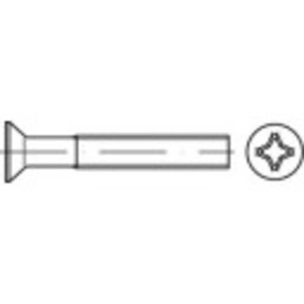 TOOLCRAFT 1065932 upušteni vijci M8 105 mm križni philips DIN 965 nehrđajući čelik A2 100 St. slika
