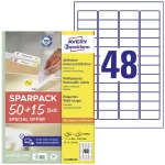 Avery-Zweckform L4736REV-65 univerzalne naljepnice 45.7 x 21.2 mm papir bijela 65 list ponovno ljepljenje tintni pisač,