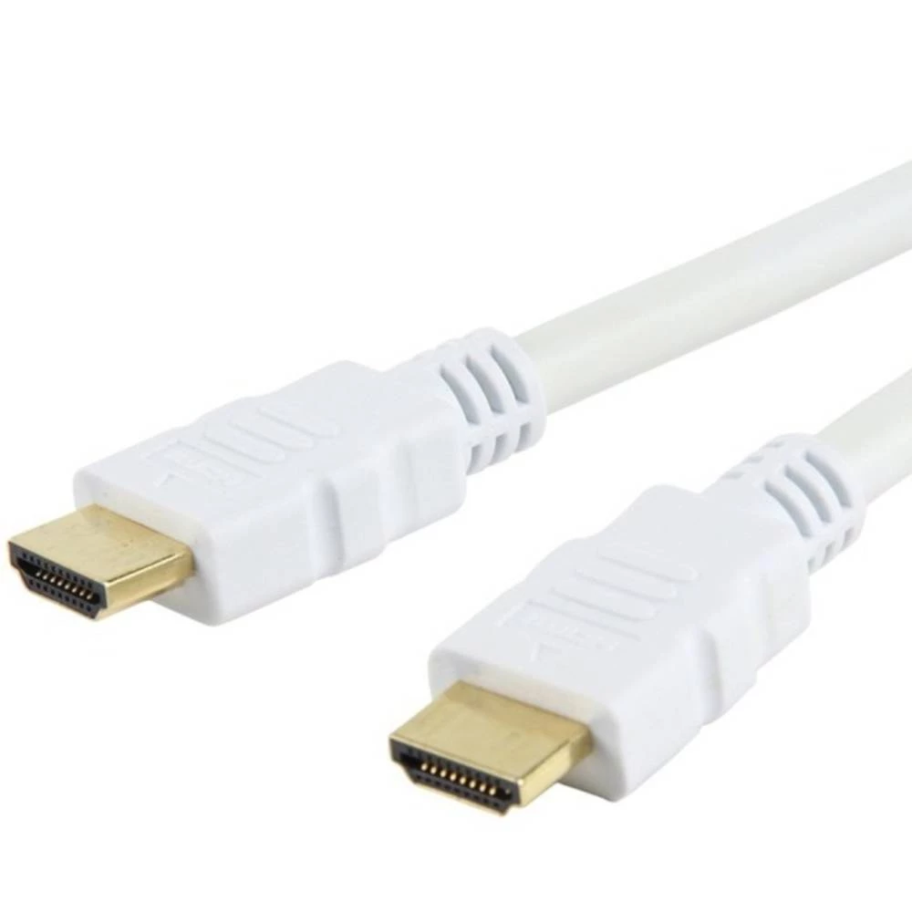 TECHly HDMI Priključni kabel [1x Muški konektor HDMI - 1x Muški konektor HDMI] 5 m Bijela slika