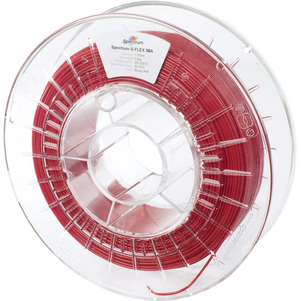 Spectrum Filaments 80515 S-Flex 98A 3D pisač filament fleksibilni filament fleksibilan, kemijski otporan, bez iskrivljen slika