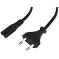 LINDY struja priključni kabel [1x europski muški konektor - 1x ženski konektor za manje uređaje c7] 5.00 m crna slika
