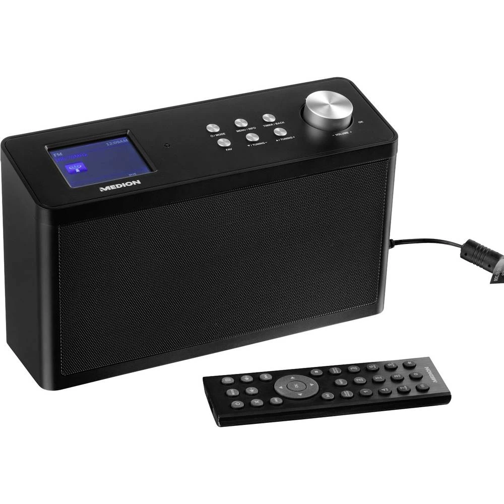 Internet Radio za kuhinje, Ugrađeni radio Medion P85060 (MD 87308) AUX, DAB+, Internetski radio , UKW Crna slika