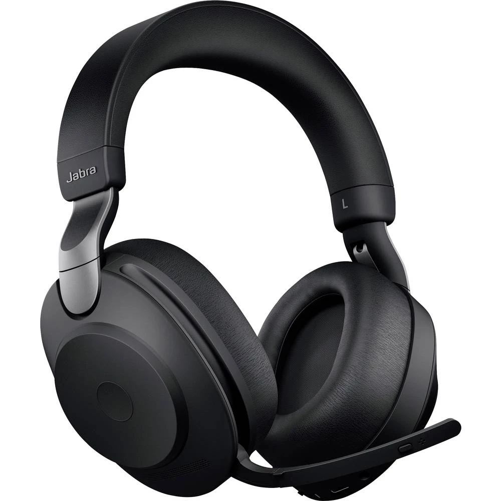 Jabra Evolve2 85 UC telefon Over Ear Headset Bluetooth®, žičani stereo crna smanjivanje šuma mikrofona kontrola glasnoć slika