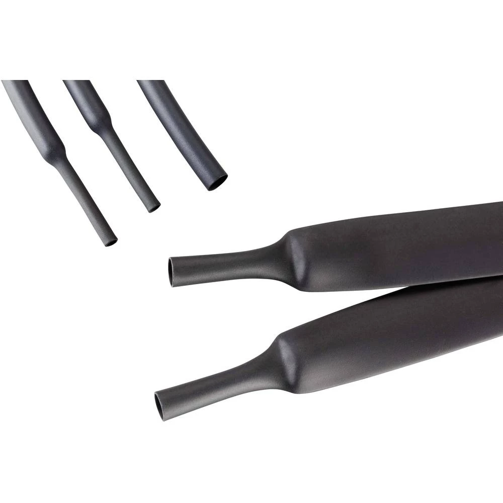 Hongshang HRA2200/65mm Skupljajuća cijev s ljepilomi Crna 180 mm Stopa skupljanja:4:1 1.22 m slika