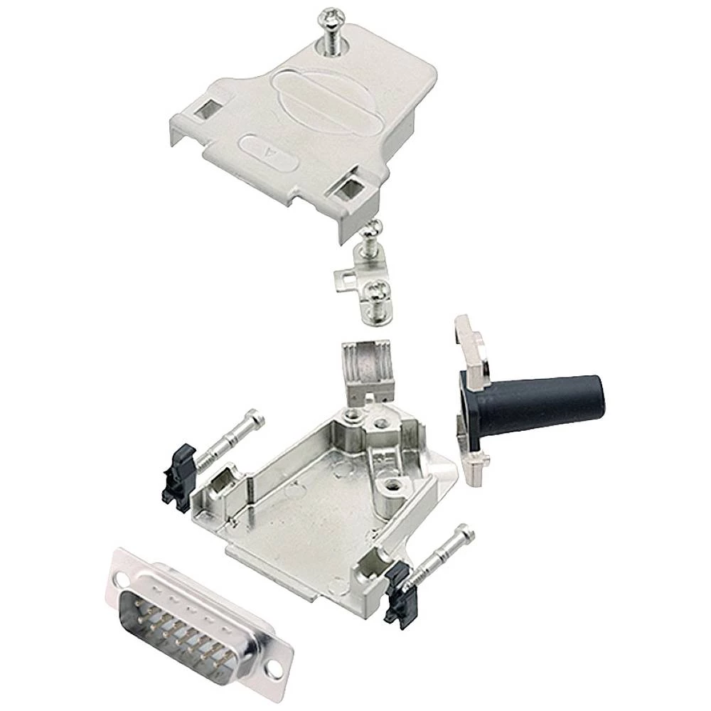 Komplet D-SUB pinskih konektora 45 ° Broj polova: 15 Lemni kup encitech D45ZF15-DMP-W-K 1 ST slika