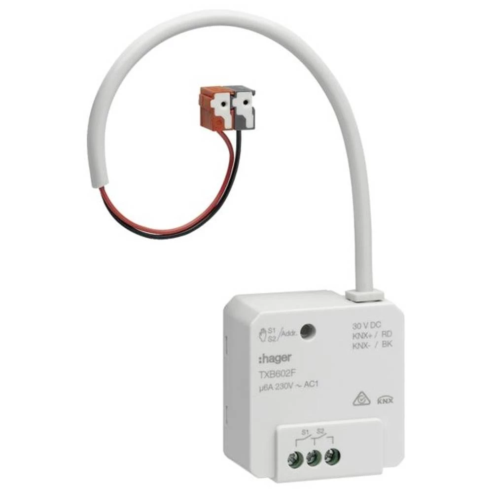 Preklopni/slijepi aktuator 2/1-kanalni KNX easy 6A UP Hager TXB602F pokretač žaluzina TXB602F slika