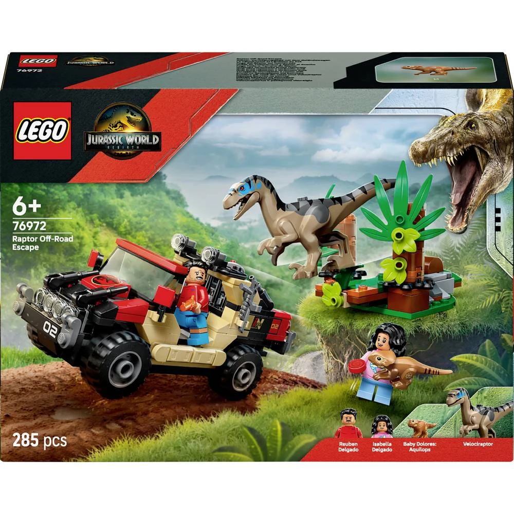 76972 LEGO® JURASSIC WORLD™ Raptor: Potjera s terenskim vozilom slika
