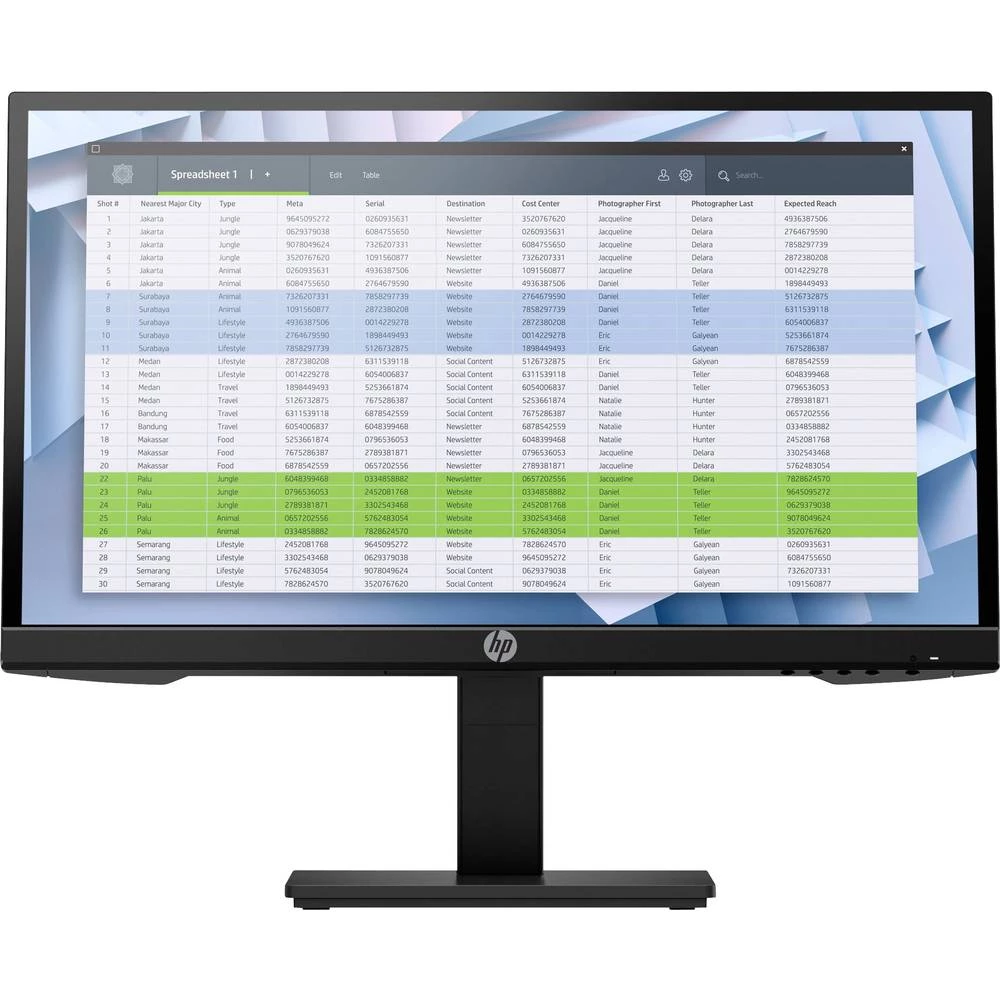 HP P22h G4 LED zaslon 54.6 cm (21.5 palac) Energetska učinkovitost 2021 E (A - G) 1920 x 1080 piksel Full HD 5 ms DisplayPort, HDMI™, VGA IPS LED slika