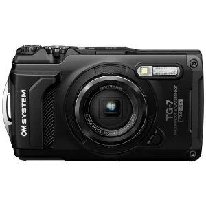 OM System TG-7 black digitalni fotoaparat 12 Megapiksela crna otporan na udarce, vodootporno, 4K-video slika