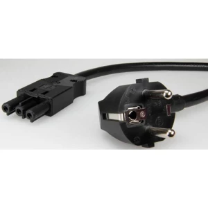 Adels-Contact 98566330 mrežni priključni kabel sigurnosni utikač  - mrežni konektor Ukupan broj polova: 2 + PE crna 3.00 m 25 St. slika