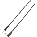 SpeaKa Professional-JACK audio priključni kabel [1x JACK utikač 3.5 mm - 1x JACK utikač 3.5 mm] 1 m crn pozlaćene utične spojnic slika