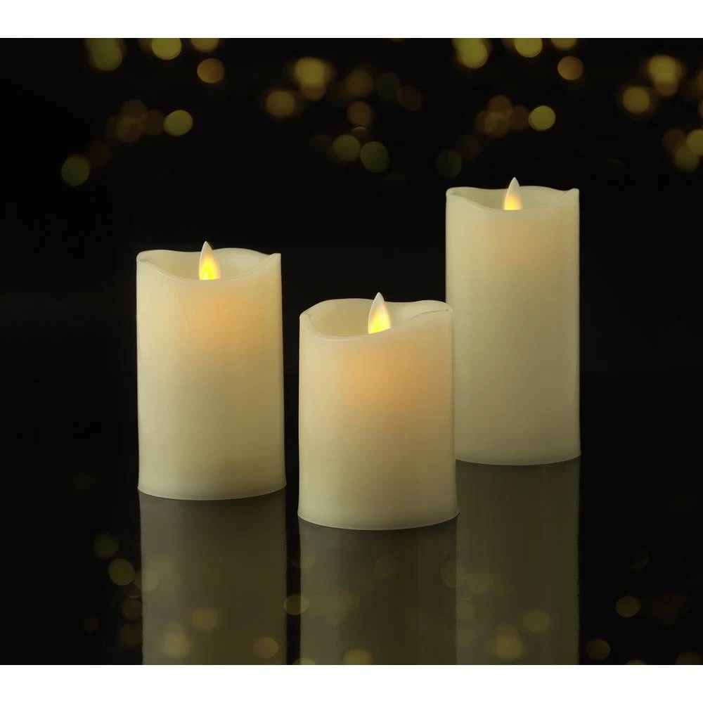 Sygonix SY-4533122 LED svijeća bjelokost toplo bijela (Ø x V) 7.5 cm x 15 cm< slika