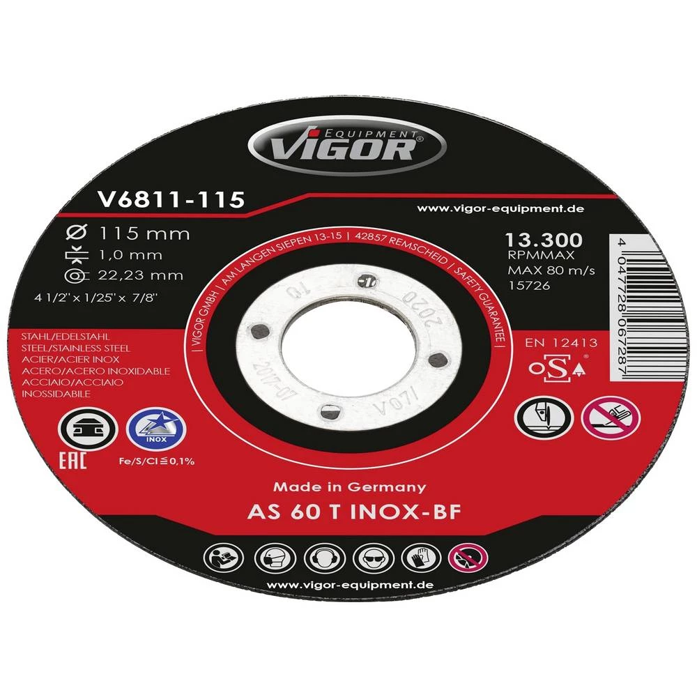 Vigor V6811-115 V6811-115 set reznih ploča  115 mm  1 St. slika
