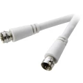 SAT priključni kabel [1x F-utikač - 1x F-utikač] 1.50 m 90 dB bijeli SpeaKa Professional slika