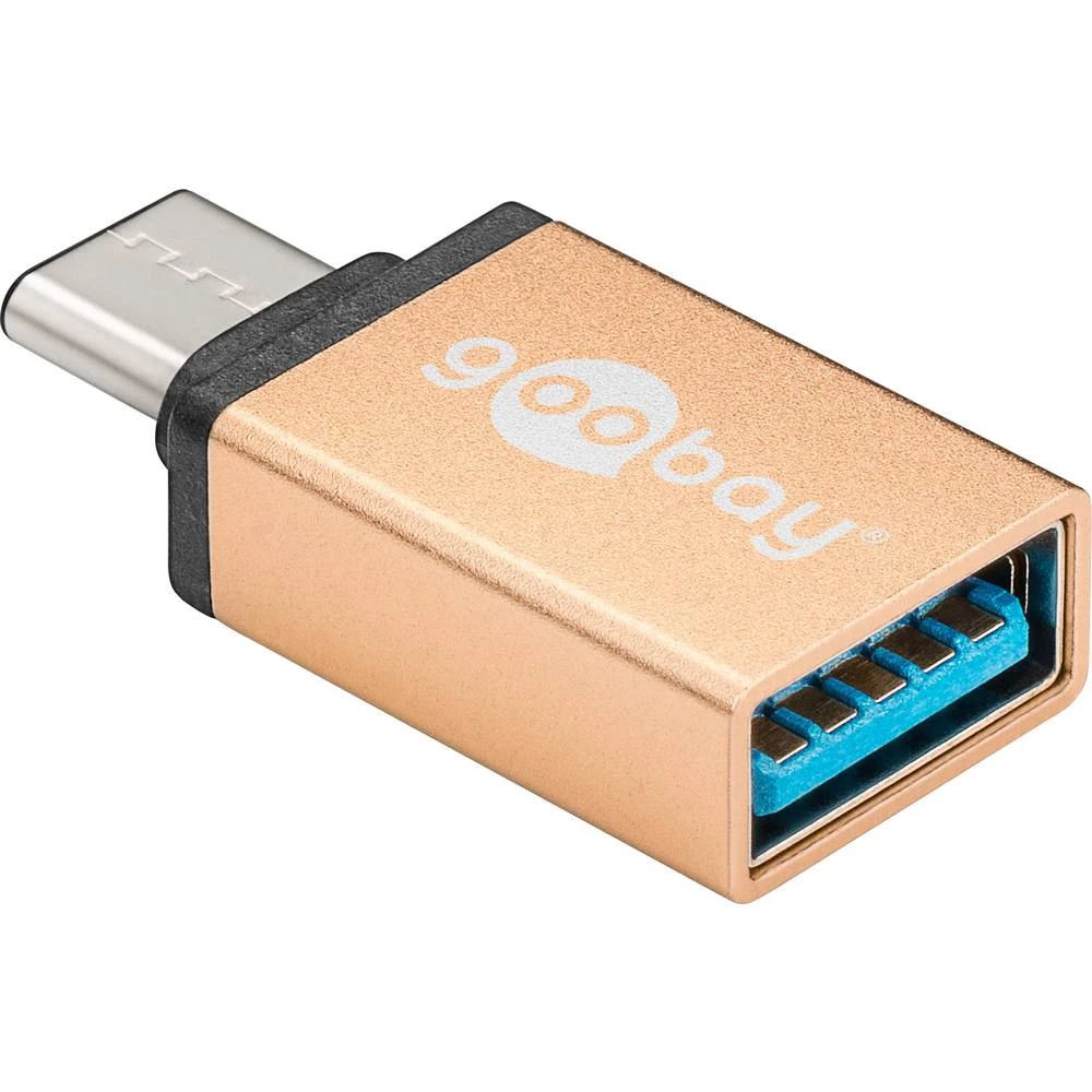 USB 2.0 Adapter [1x Muški konektor USB-C&trade; - 1x Ženski konektor USB 3.0 tipa A] Zlatna Goobay slika